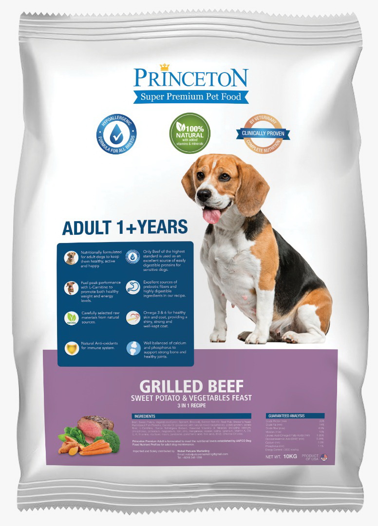 princeton adult beef white packaging