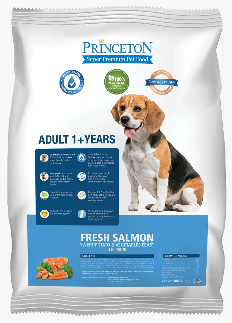 princeton adult salmon white packaging